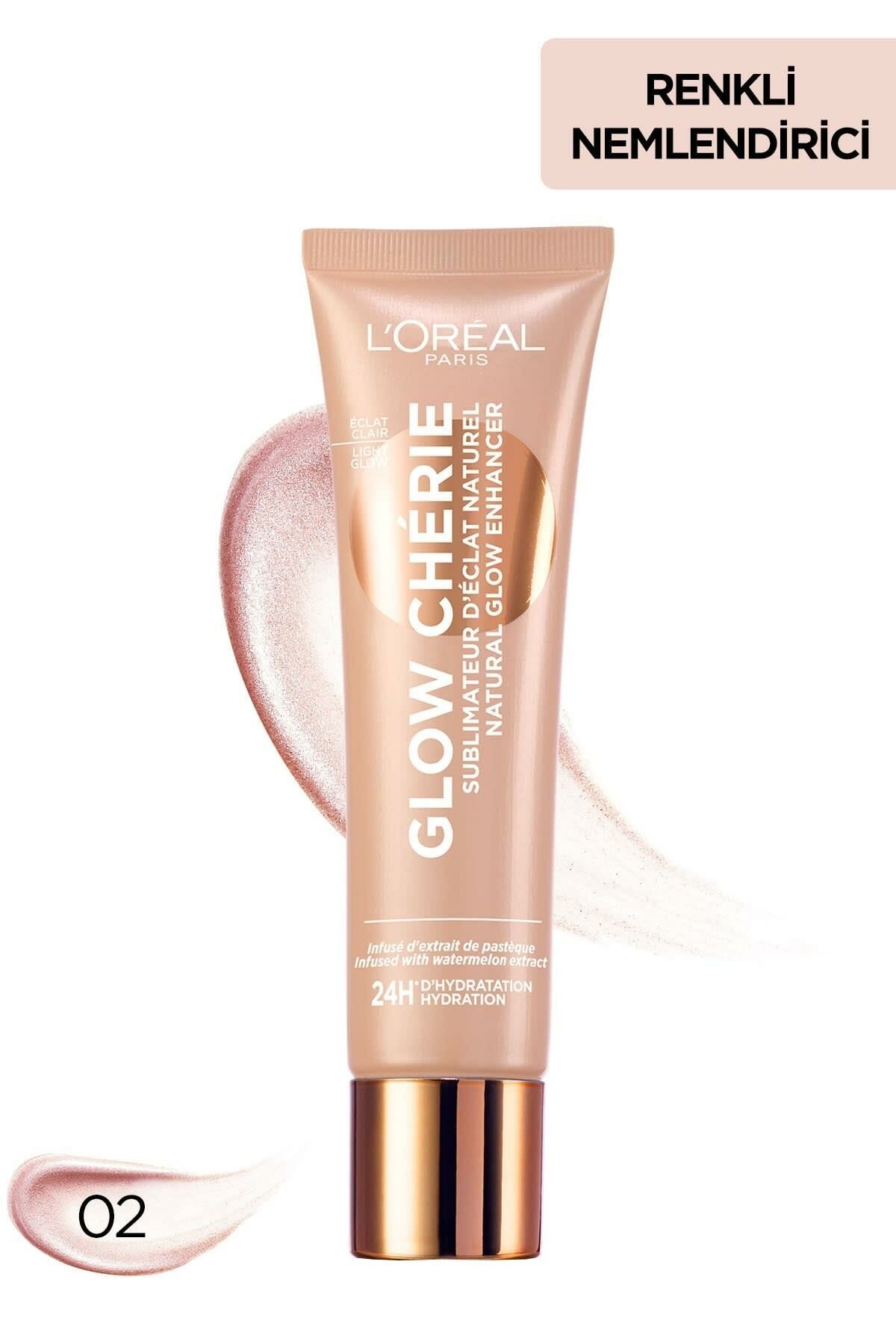 Loreal Paris Glow Cherie Highlight 02 Medium-Renkli Nemlendirici