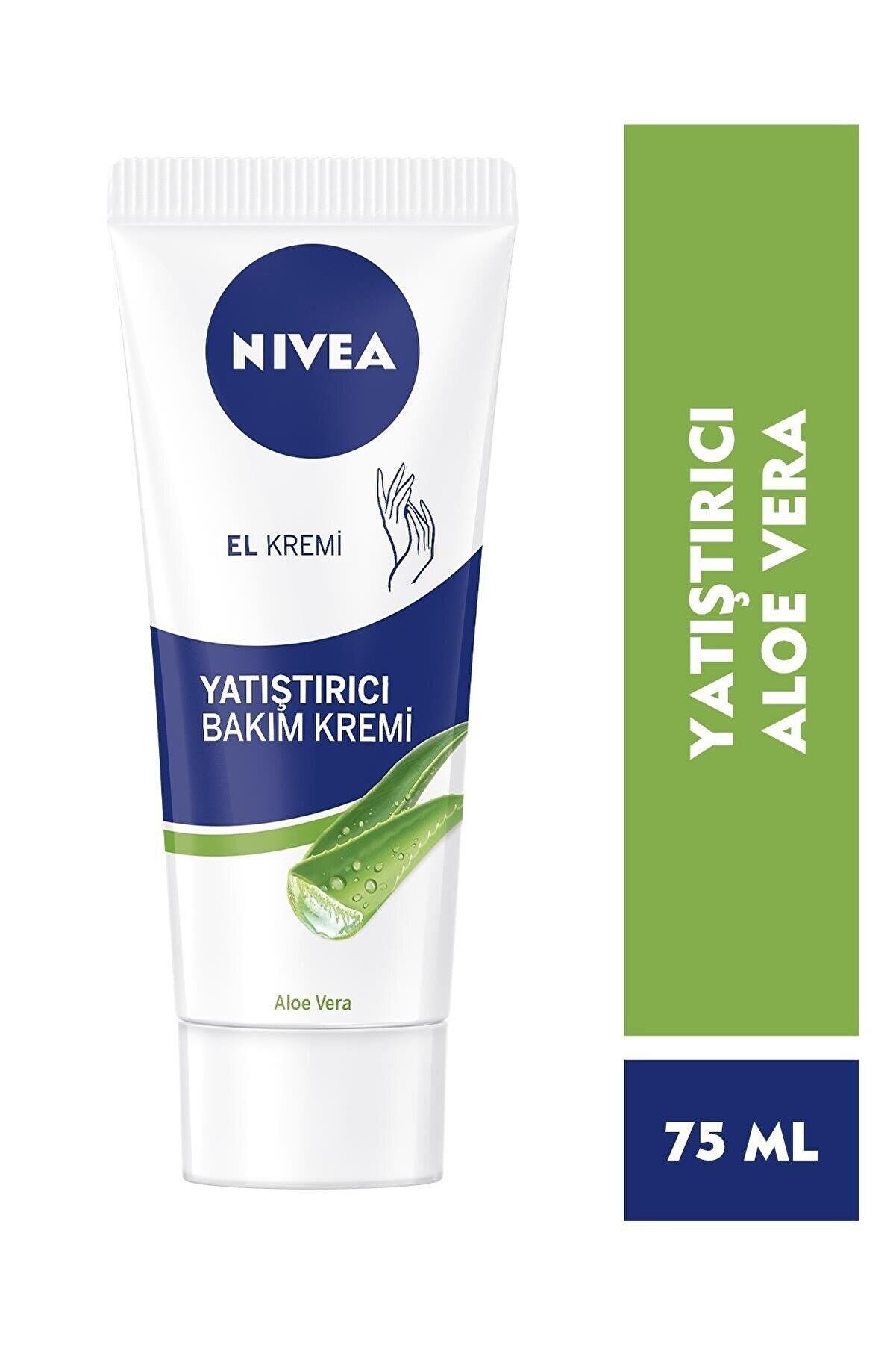 Nivea Yatıştırıcı El Kremi 75ml, Aloe Vera, Jojoba Yağı,Kuru Ciltler için, Nemlendirici El Kremi