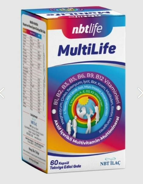 NBT Life MultiLife Takviye Edici Gıda 60 Kapsül