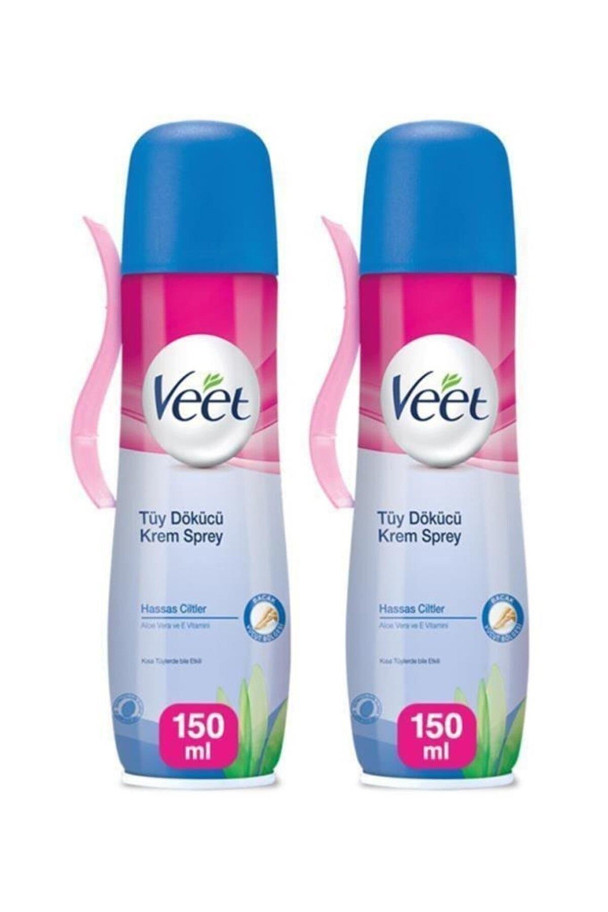 Veet Tüy Dökücü Krem Sprey Bacak & Vücut Bölgesi Hassas Ciltler 150ml X 2 Adet