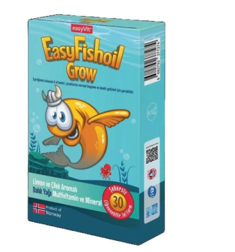 Easy Fishoil GROW Çocuk 30 Çiğneme Form