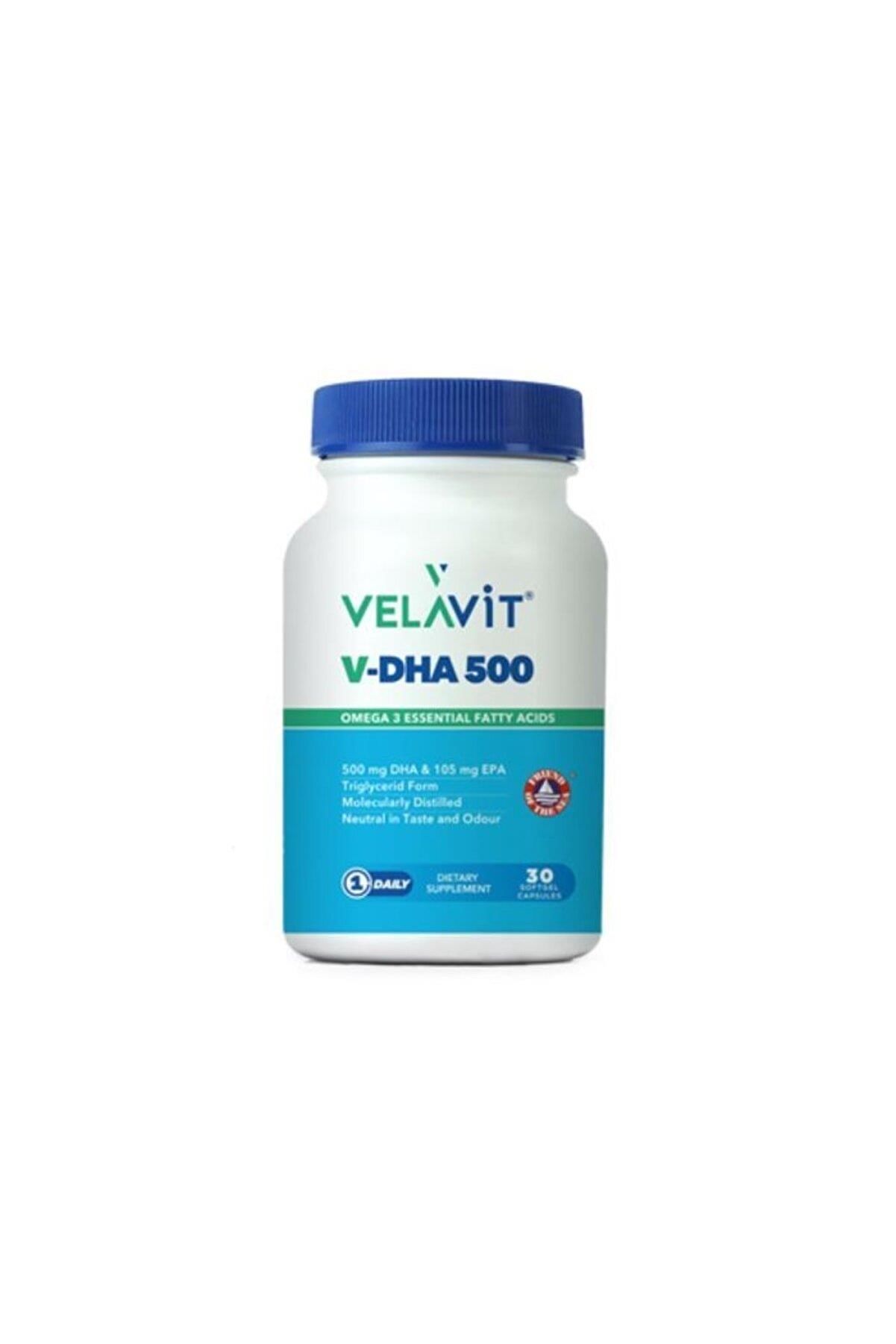 Velavit V-DHA 500 Takviye Edici Gıda 30 Kapsül