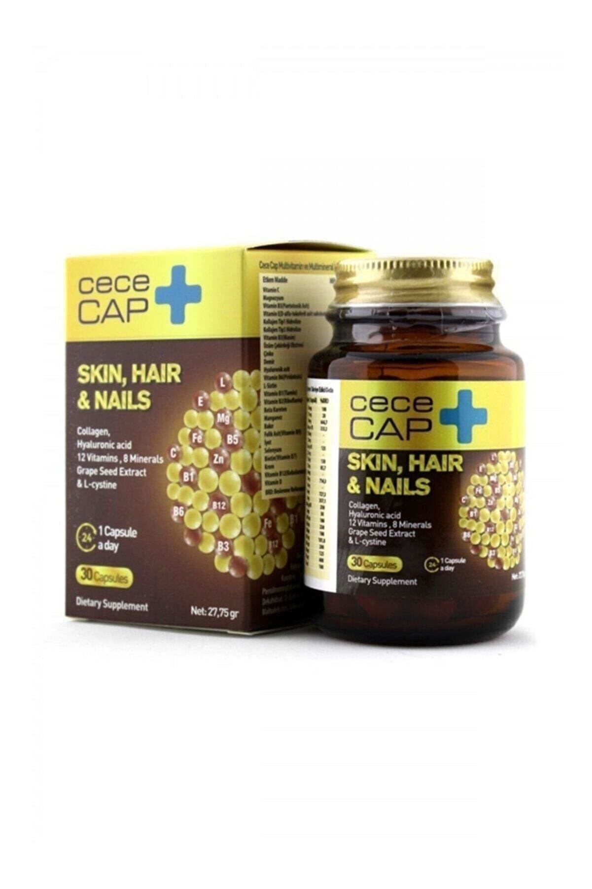 Cececap Skin Hair Nails Takviye Edici Gıda 30 Kapsül