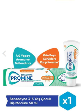 Sensodyne Promine Çocuk 3-5 Yaş Diş Macunu 50 ml