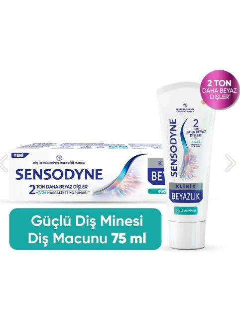 Sensodyne Klinik Beyazlık Güçlü Diş Minesi Macun 75 ml