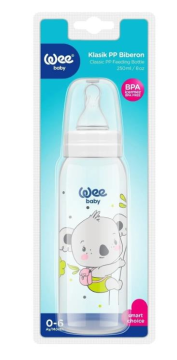 Wee Baby Silikon Uçlu Desenli Askılı Pp Biberon 250 cc No : 825