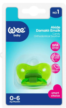 Wee Baby Yeşil Akide Damaklı Emzik 0-6 Ay