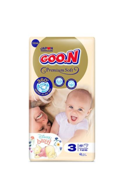 Goo.n Premium Soft Bebek Bezi No 3 7-12 Kg 40 Lı