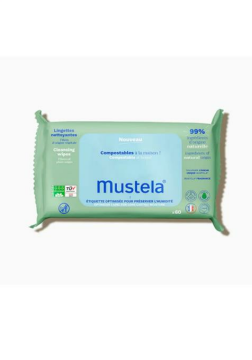 Mustela Kompost Edilebilir Islak Mendil 60'lı