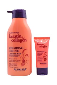 Luxliss Keratin Collagen Repairing Hair Care Conditioner 500 ml Şampuan Hediyeli