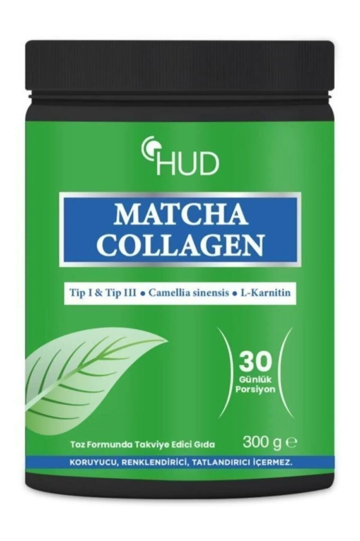 Hud Matcha Kolajen Tip I Ve Tip Iıı Ve Yeşil Çay Ekstresi 300 G