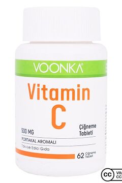 Voonka Vitamin C İçeren Takviye Edici Gıda 62 Çiğneme Tableti
