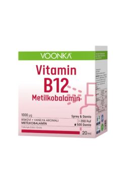 Voonka Vitamin B12 Metilkobalamin İçeren 20 ML Sprey&Damla