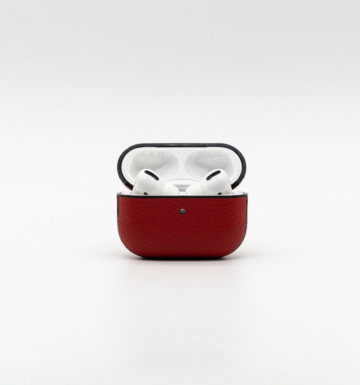 Airpods Uyumlu Deri Koruyucu Kılıf Kırmızı