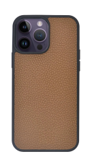 iPhone Uyumlu Deri Kılıf - Taba