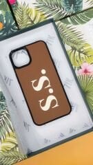 iPhone Uyumlu Deri Kılıf Monogram