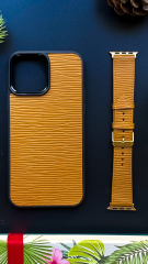 iPhone Uyumlu Deri Kılıf-Apple Watch Uyumlu Kayış Epi-Taba