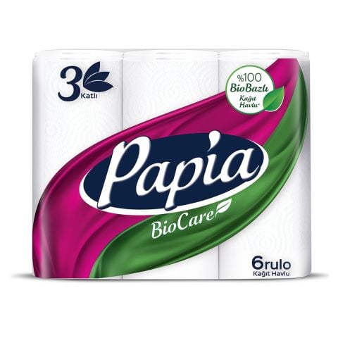 PAPİA H.6'LI HAVLU BİO CARE 3 KATLI 1*4