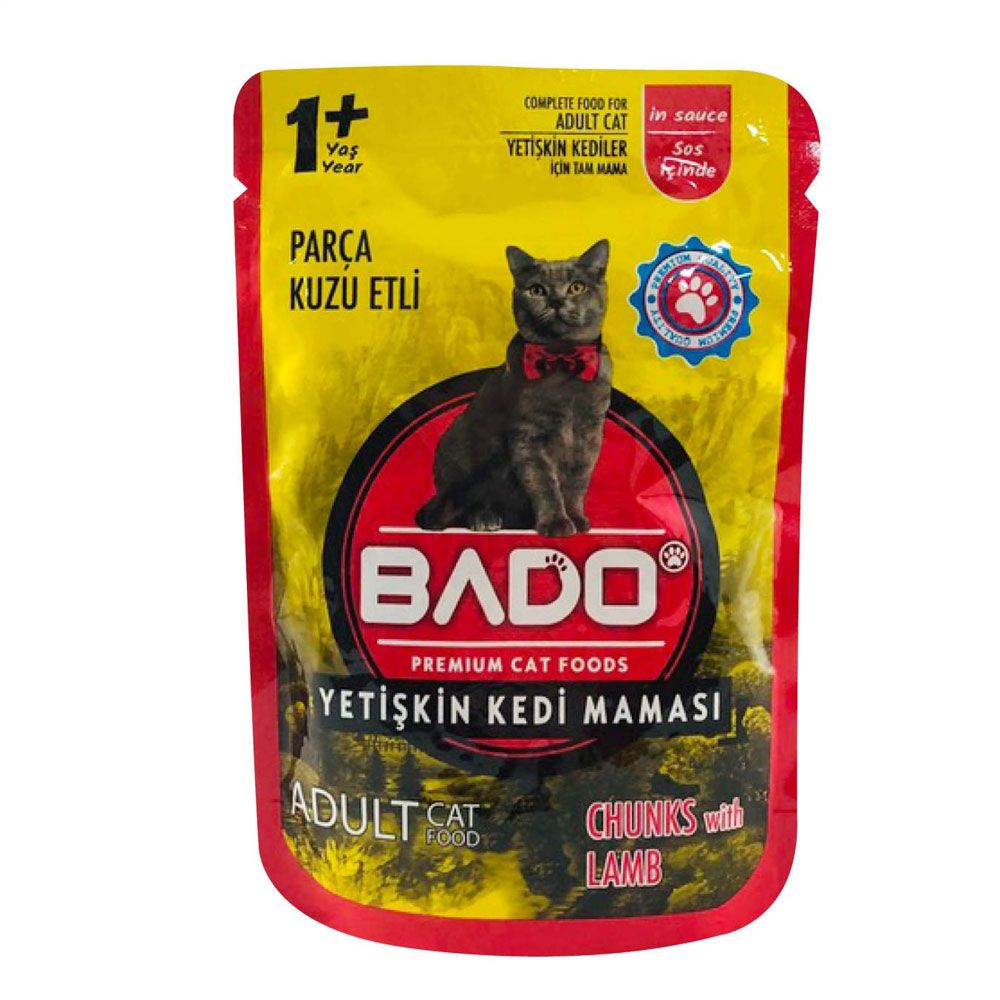 KEDİ M.BADO 85GR KUZU ETLİ POŞET YETİŞKİN 1*24