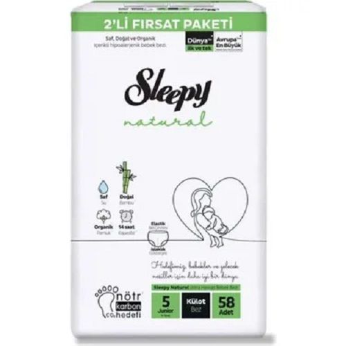 SLEEPY B.KÜLOT BEZ NAT.2Lİ FIRSAT 5JUNİOR 58'Lİ 11-18KG 1*3