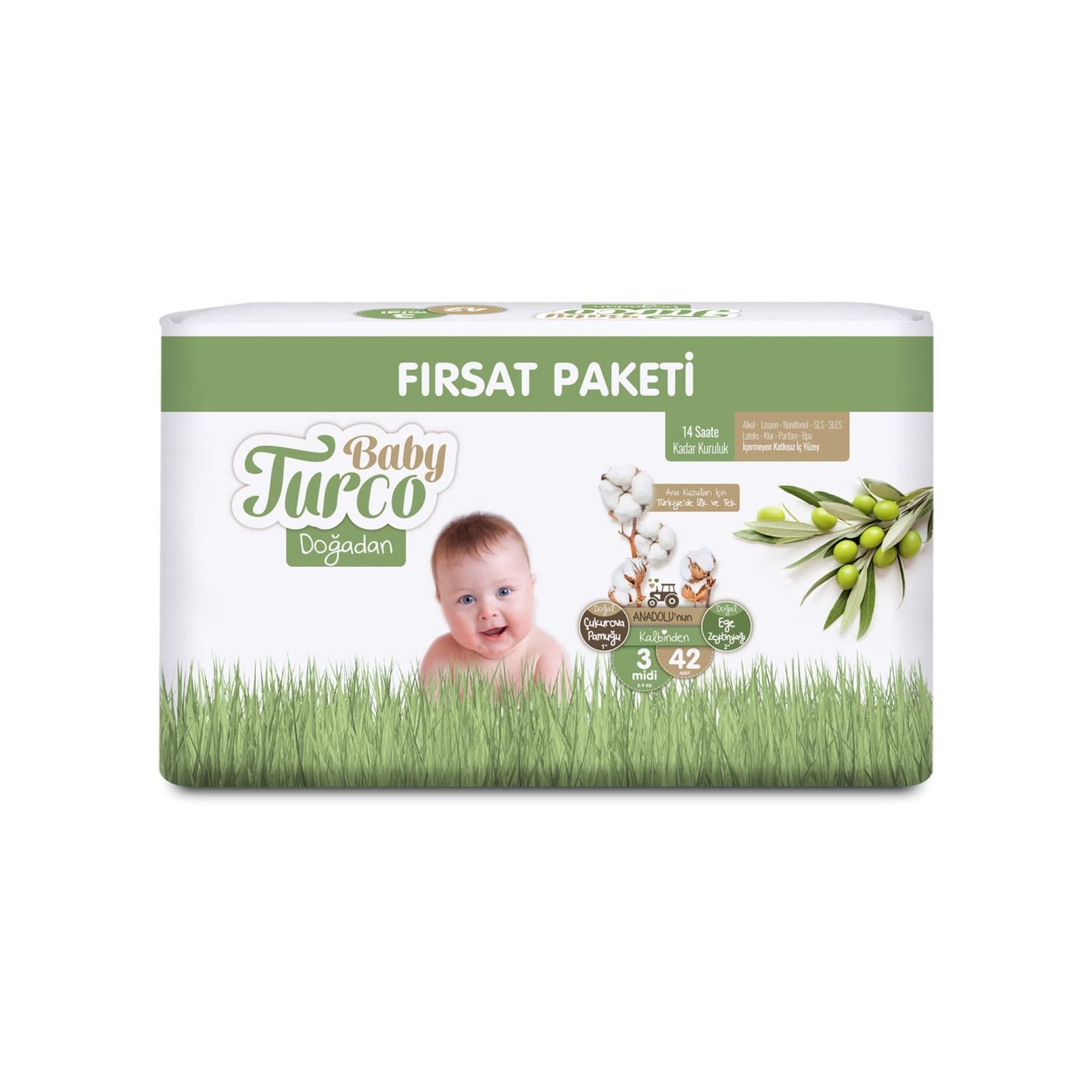 BABY TURCO DOĞADAN FIRSAT 3MİDİ 5-9KG 42'Lİ 1*6