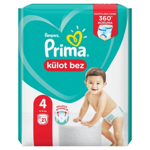 PRİMA KÜLOT BEZ 4MAXİ 9-15KG 21'Lİ 1*3