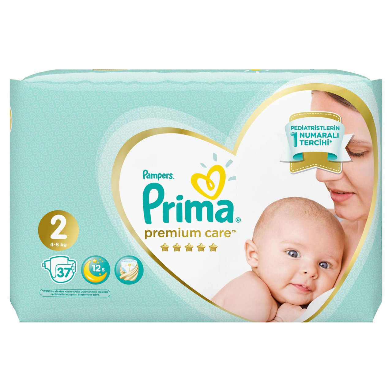 PRİMA İKİZ PREMİUM 2MİNİ 4-8KG 37'Lİ 1*4