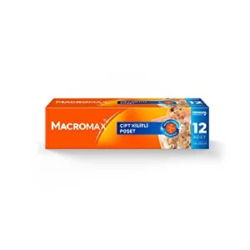 MACROMAX KİLİTLİ POŞET ÇİFT 12Lİ 2025709 1*12