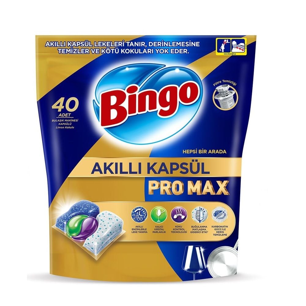 BİNGO BUL.MAK.KAPSÜL H1A AKILLI PRO MAX 40'LI LİMON KOKULU 822G 1*5