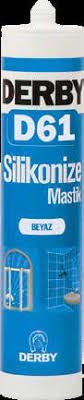 DERBY  SİLİKONİZE MASTİK BEYAZ 500G D61 1*30