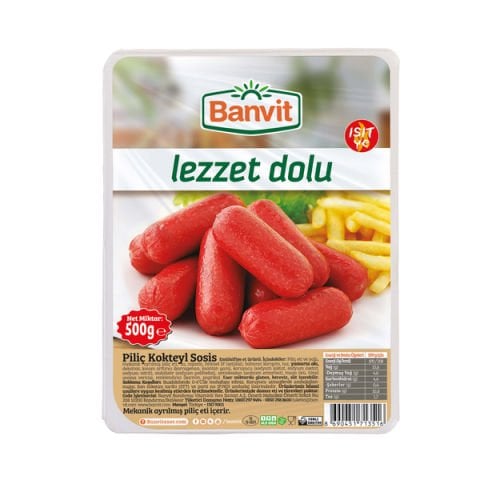 BANVİT SOSİS KOKTEYL 500GR PİLİÇ 1*12