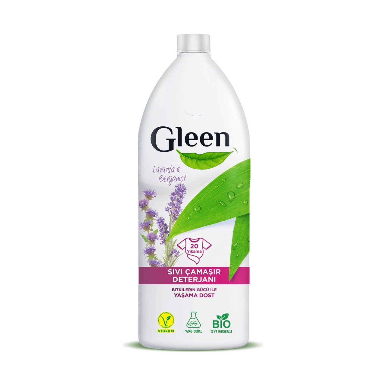 GLEEN SIVI ÇAM.DET.1000ML LAVANTA&BERGAMOT 1*9