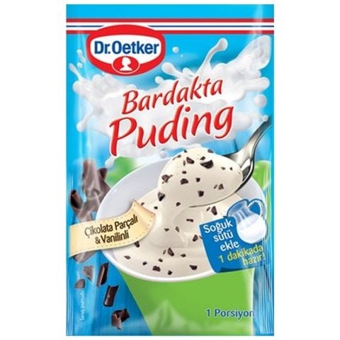 DR.OETKER.PUDİNG  BARDAKTA ÇİK.PARÇALI VANİLİNLİ 34G 1*12