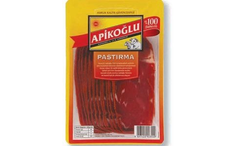 APİKOĞLU PASTIRMA 90GR ÇEMENLİ DİLİM 1*6