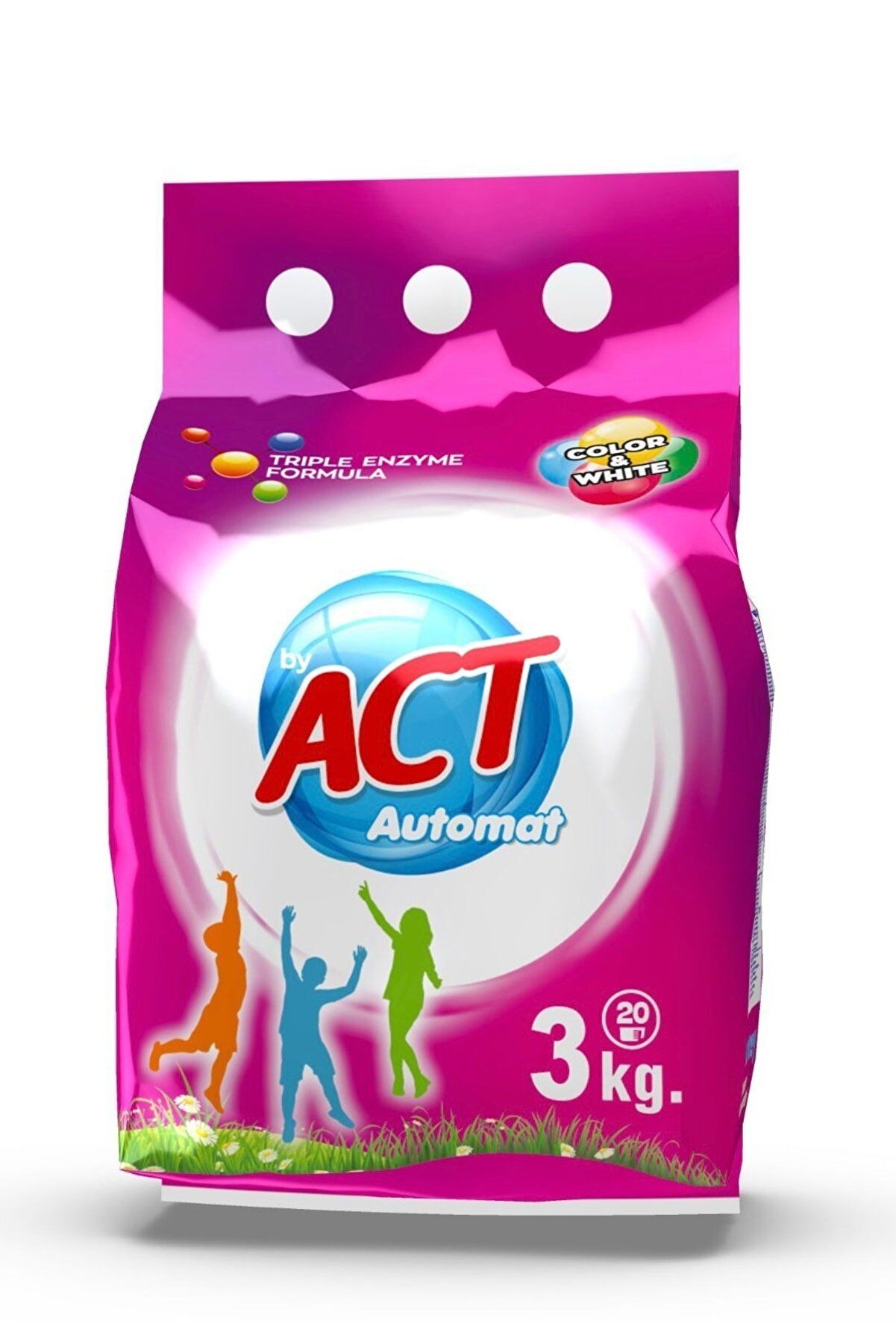 ACT AUTOMAT 3KG BEYAZ VE RENKLİ 1*6