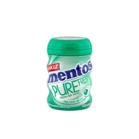 MENTOS S.PURE YEŞİL NANE AROMALI SAKIZ KUTU 60GR 1*4