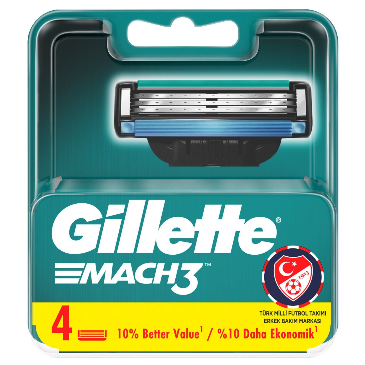 GİLLETTE BIÇAK MACH3 4LÜ YEDEK 1*400