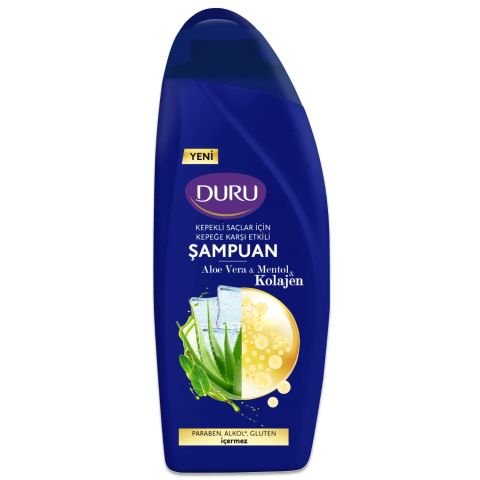 DURU ŞAMPUAN 500ML ALOE VERA &MENTOL &KOLAJEN KEPEĞE KARŞI 1*12