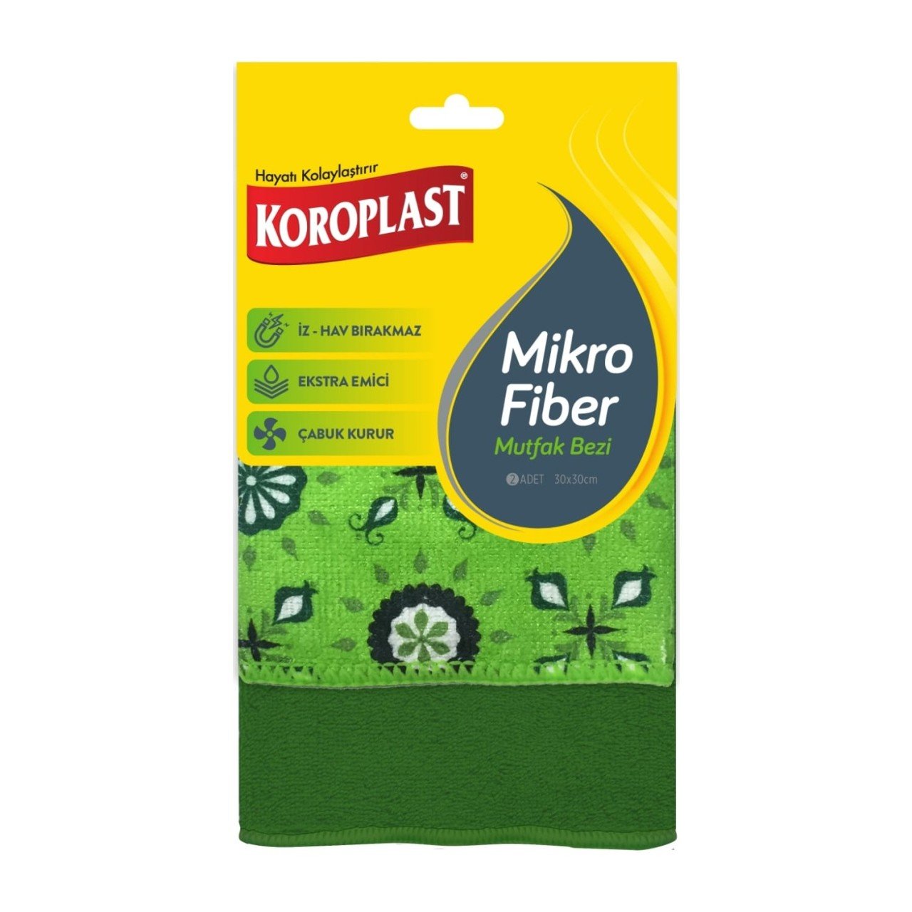 KOROPLAST MİKROFİBER MUTFAK BEZİ 2Lİ 1*24