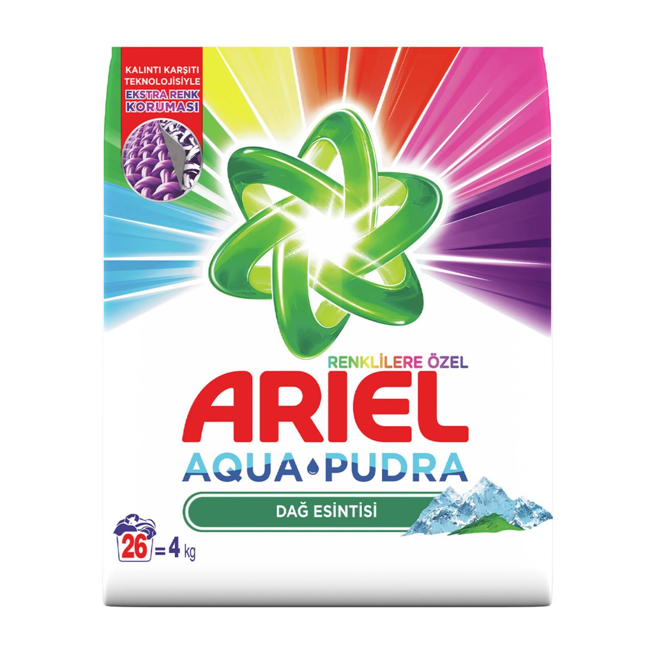 ARİEL M.4KG DAĞ ESİNTİSİ RENKLİLER AQUA PUDRA 1*1