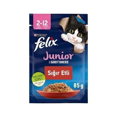 KEDİ M.FELİX 85GR SIĞIR ET. POŞET YETİŞKİN 1*24