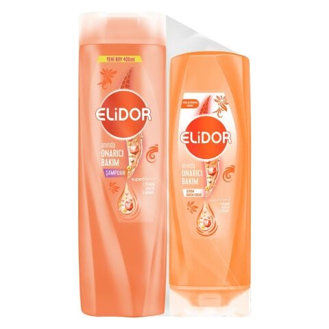 ELİDOR ŞAMPUAN 400ML+200ML ANINDA ONARICI SAÇ KREMİ SUPERBLEND 1*10