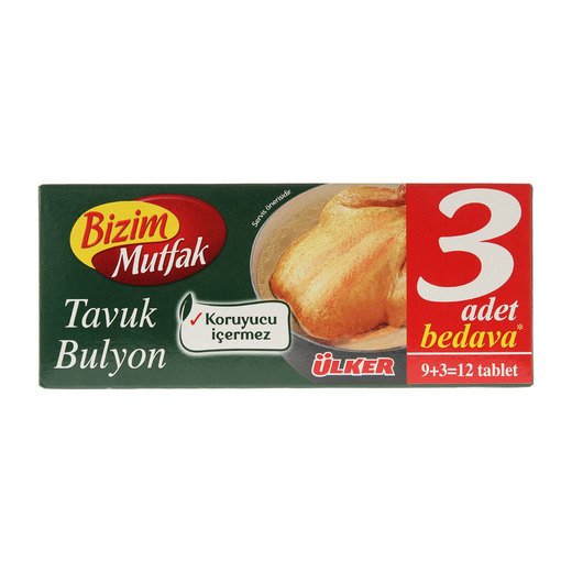 ÜLKER BİZİM B.TAVUK BULYON 12 TABLET 6446-10 1*4*12