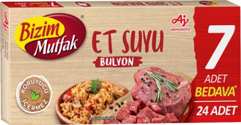 ÜLKER BİZİM B.ET BULYON 24 TABLET  YERLİ BESİ 240GR 6446-12 1*36