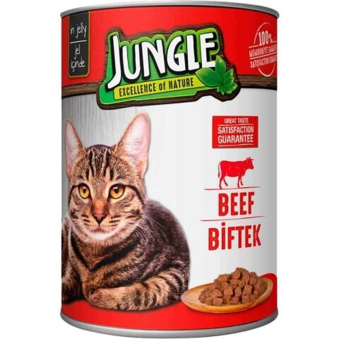 KEDİ M.JUNGLE 400G BİFTEKLİ TNK JNGK-002 1*12