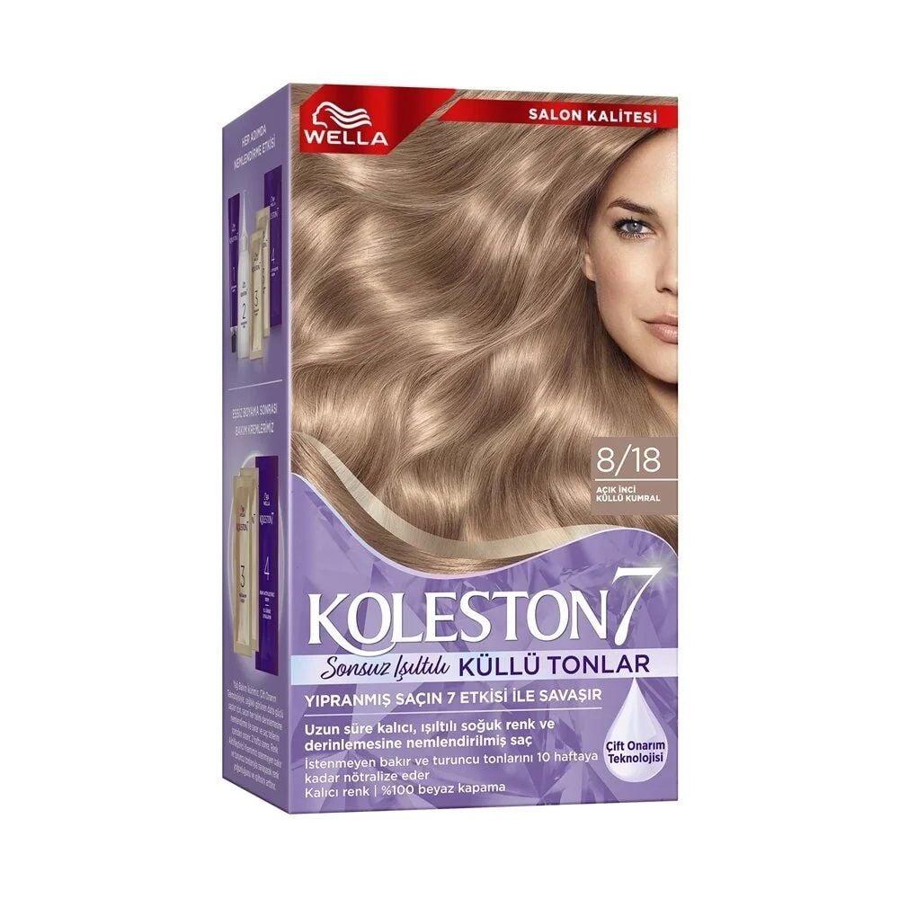 KOLESTON SET KÜLLÜ TON 8/18 AÇIK İNCİ KÜLLÜ KUMRAL 1*18