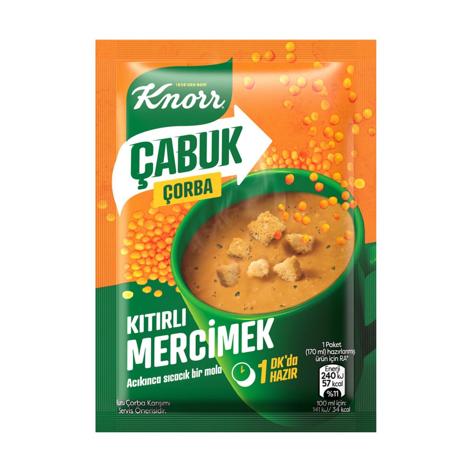 KNORR ÇB.Ç.KITIRLI MERCİMEK 22G 1*24*6