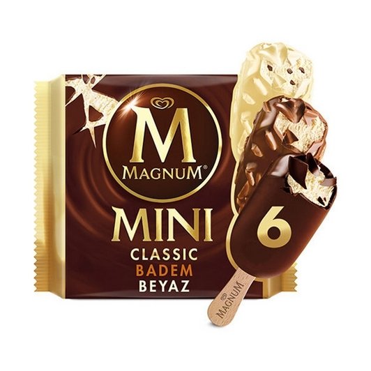 ALGİDA MAGNUM MİNİ 6LI BADEM-BEYAZ 1*4