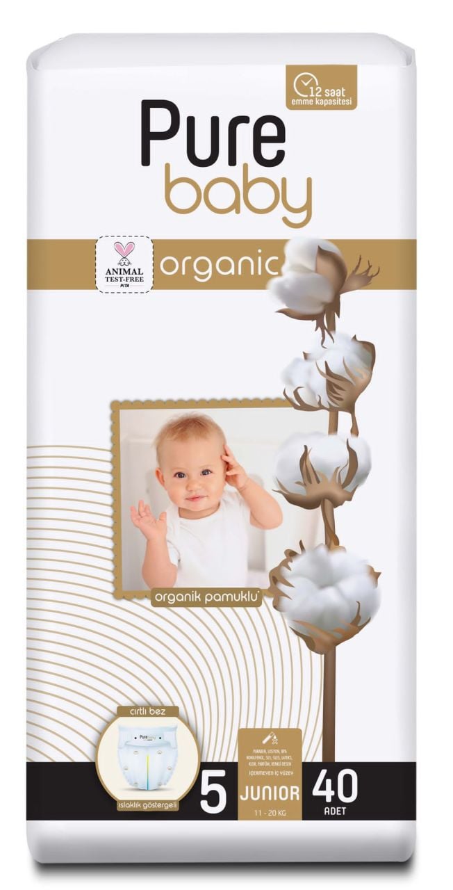 PURE BABY ORG.2'Lİ JUMBO 5JUNIOR 40'LI 1*4