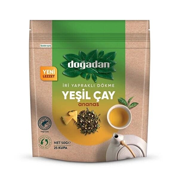 DOĞADAN BİTKİ DÖKME YEŞİL ÇAY ANANAS 50G 1*12